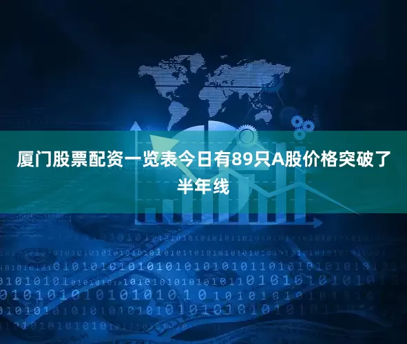 厦门股票配资一览表今日有89只A股价格突破了半年线