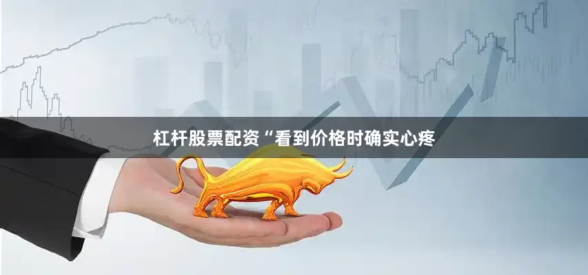 杠杆股票配资　　“看到价格时确实心疼
