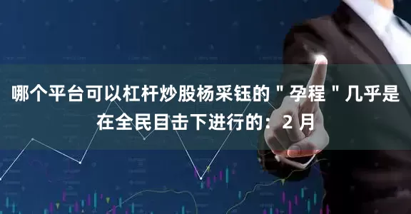 哪个平台可以杠杆炒股杨采钰的＂孕程＂几乎是在全民目击下进行的：2 月