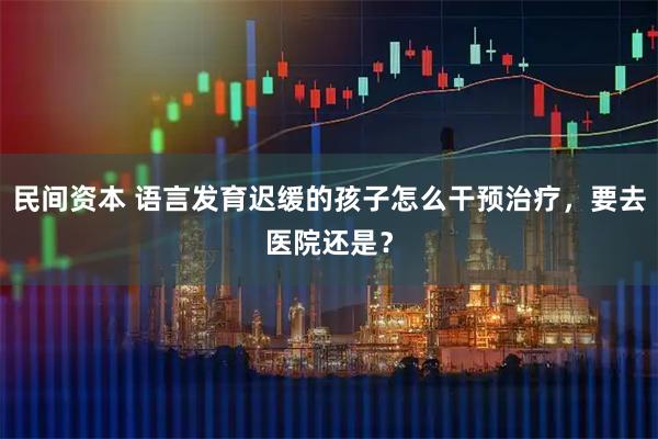 民间资本 语言发育迟缓的孩子怎么干预治疗，要去医院还是？